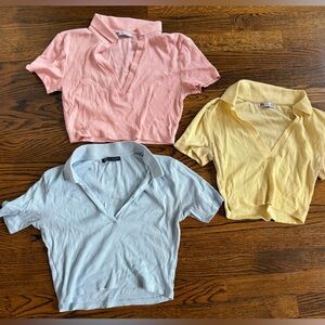 Zara Polo Crop Tops
